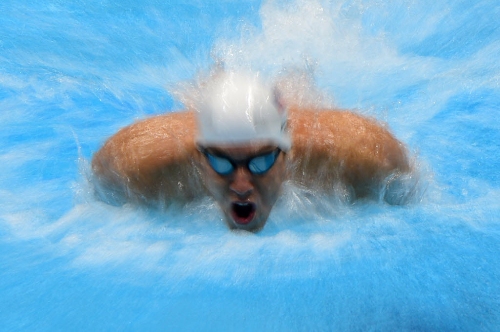 Michael Phelps, a lenda em Londres - Foto: AFP